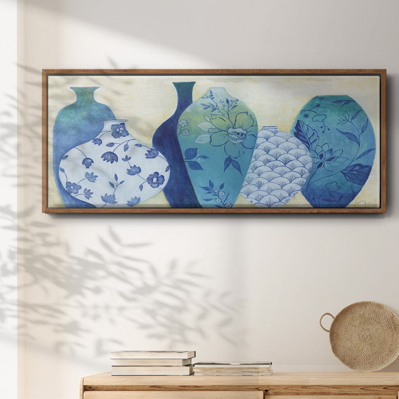 Chinoiserie Home - Toile encadrée, H 8 po x l 20 po