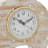 Analog Metal Mechanical Tabletop Clock in White