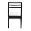 Chaise de salle à manger noire et beige (ensemble de 2)