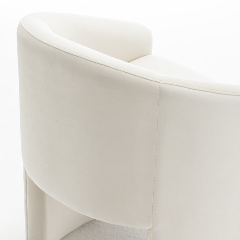 Halley Velvet Upholstered Dining Chair, Beige