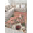 Beige Themed Cartoonist Design Flower Stork And Butterfly Patterned Modern Decorative Carpet-2019041373