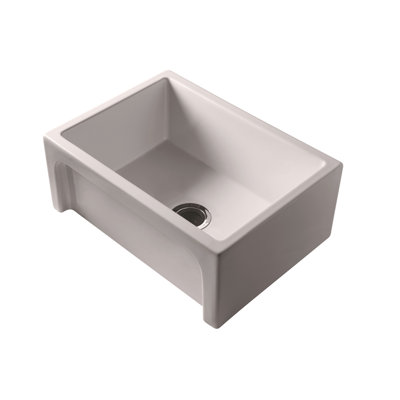 Carmon 23.62'' L Farmhouse / Apron Single Bowl Fireclay Kitchen Sink