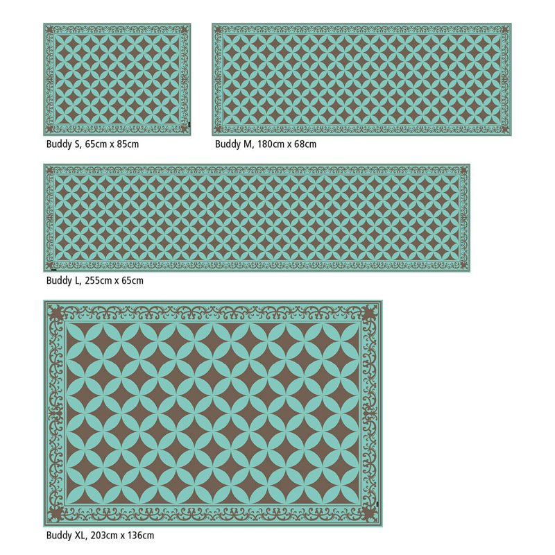 Hilliard Geometric Indoor Doormat, 65 x 255 cm