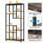 69.2" 6-Tier Rustic Brown Industrial 8-Shelf Etagere Bookcase Storage Display Rack For Living Room, Bedroom