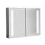 Pharmacie pour salle de bain à DEL 40 x 30 po, tous les miroirs, brouillard, intensité variable, 3 températures de couleur, tablette réglable, douille, armoire en aluminium, miroir, éclairage à intensité variable, options, grossissement intégré