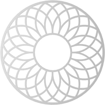 Médaillon de plafond 38 po x 38 po x P 13 po x P 1 po Cannes