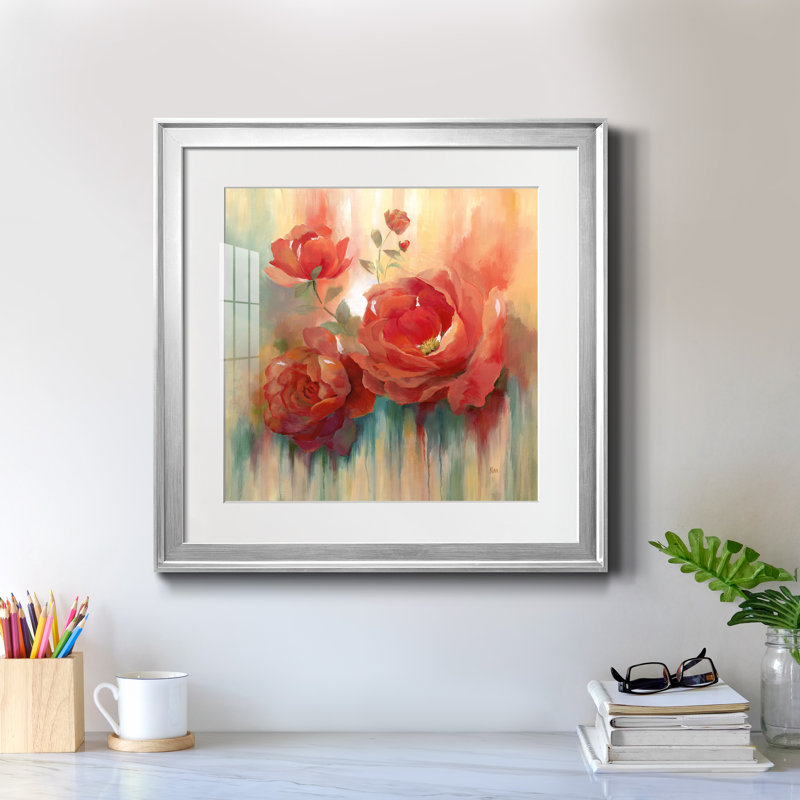 Arbor Red III - reproduction de photo sur papier encadrée, H 17,5 po x l 17,5 po x P 1,5 po, Papier avec cadre argenté