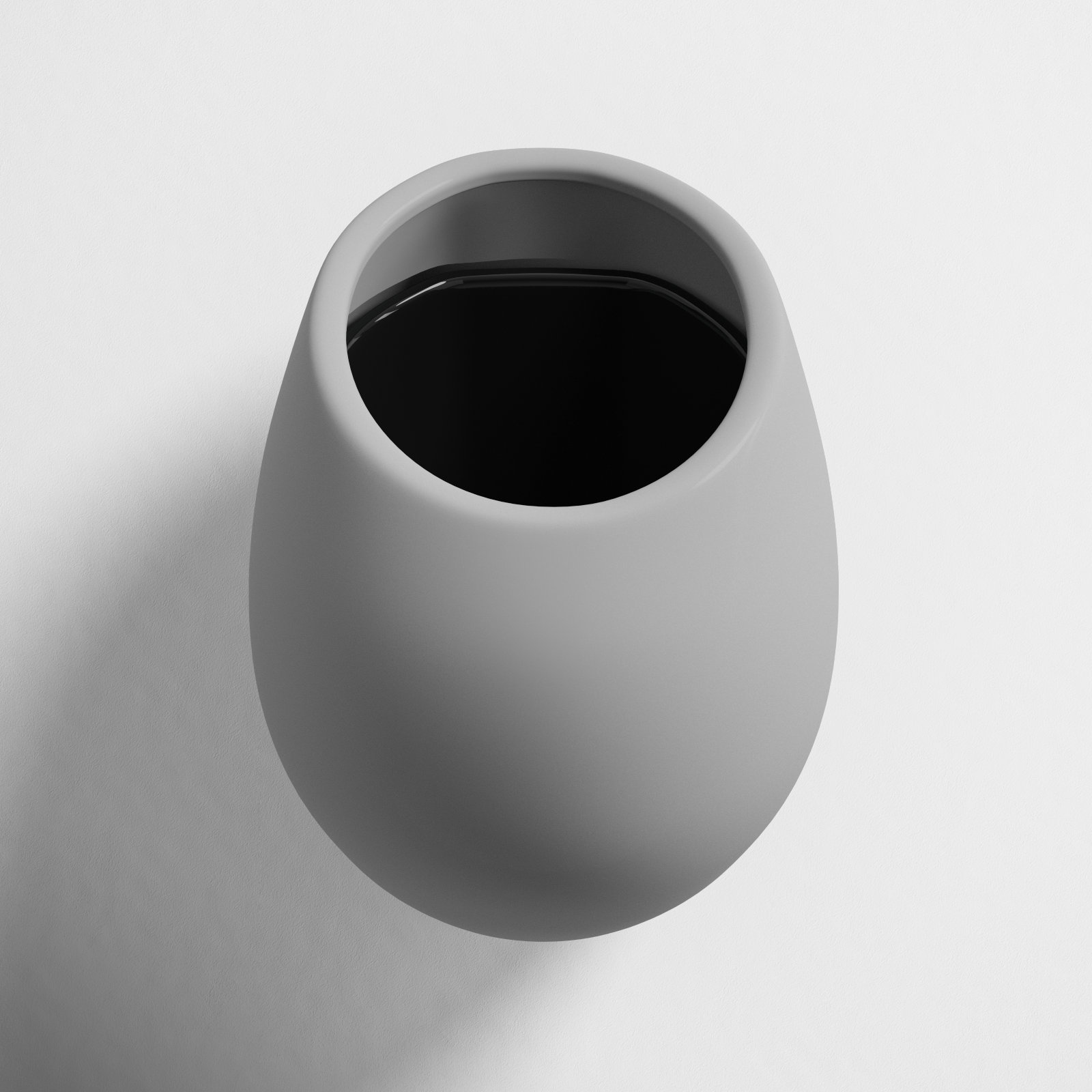 Hilaria 6" Ceramic Wall Planter, 6.5'' H x 5.5'' W x 5" D, Matte Light Gray
