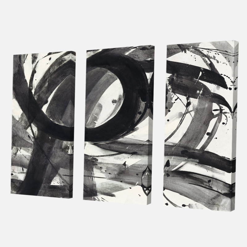 « minimaliste à rouleaux ii », reproduction d’image multi-pièces sur toile, H 28 po x l 36 po x P 1 po