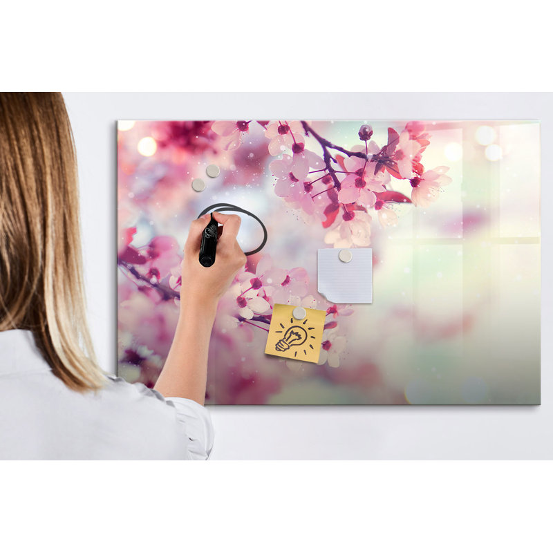 Magnetic Glass Dry Erase Board, 60cm H x 90cm W x 2cm D