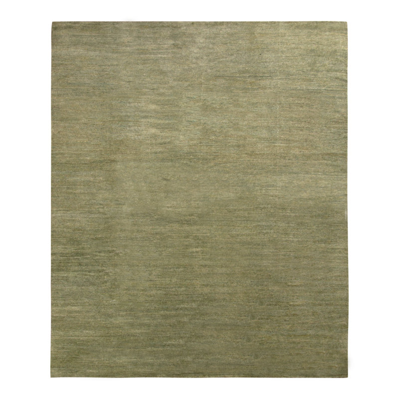 Hand Knotted Geometric Area Rug, Runner 3' x 12'