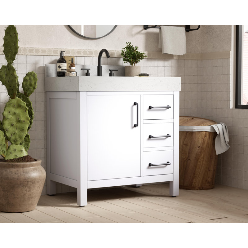 Meuble-lavabo simple 32 po_Traditional_VF60632-BS, Blanc