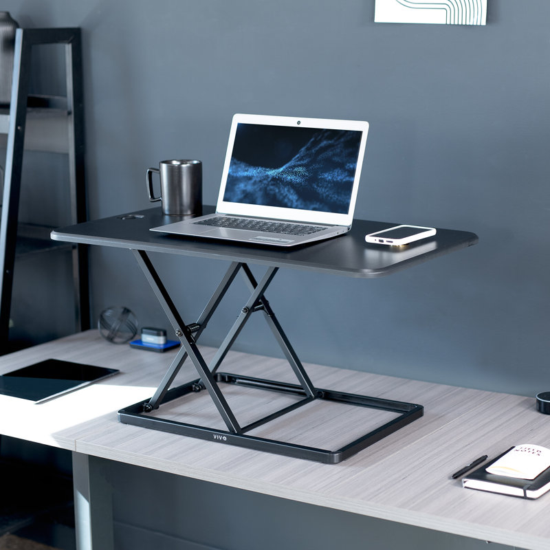 Support pour écran de table VIVO, Noir, L 31,5 po x P 18,5 po