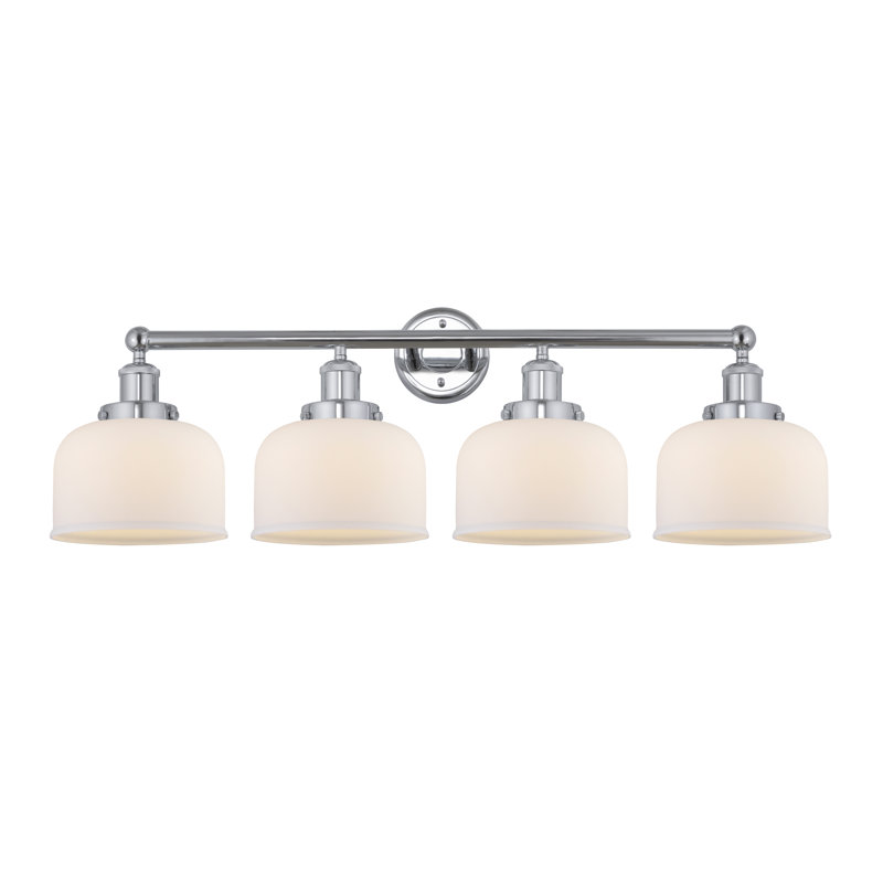 Ashleigh-Jo 4 - Light Dimmable Vanity Light, Matte White, Polished Chrome