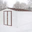 Remise de rangement en métal en métal 10X12 - Porte à charnière personnalisable pour installation extérieure facile 10 pi x 12 pi-122504297