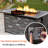 48.2'' Outdoor Propane Fire Pit Table with Metal Tabletop, Lid, Fabric Cover & Glass Beads