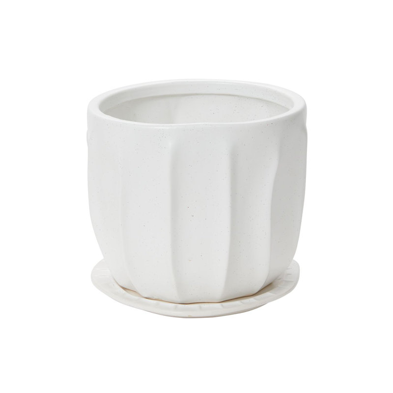 Pot à fleurs en céramique Gusnel Draken, H 6,25 po x l 7,5 po x P 7,5 po