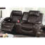 Fauteuil inclinable contemporain en gel avec chargement sans fil et porte-gobelet 2 bras de rangement modernes de couleur brune