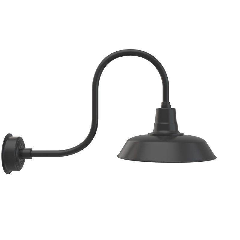 Haleigh LED Wall Light, 9" H x 16" W x 17" D, Matte Black