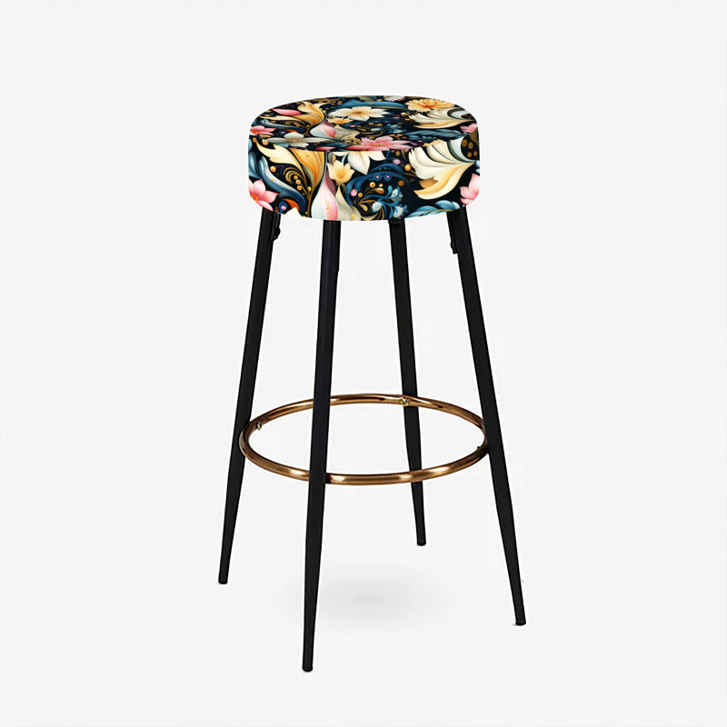 Modern Boho Paisley Pattern - Paisley Bar Stools Set Of 2