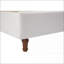 Base de lit à oreilles en métal pour grand lit avec tête de lit tapissier ivoire de 54 po pour la chambre principale