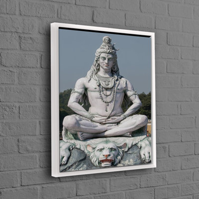 Shiva Themed 3D Cotton Canvas Wall Art in Modern Style Perfect for Enhancing Home Aesthetic and Ideal as Unique Housewarming Gift