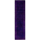 Overdyed One-of-a-Kind 2' 6" X 10' 3" Hand Knotted Area Rug