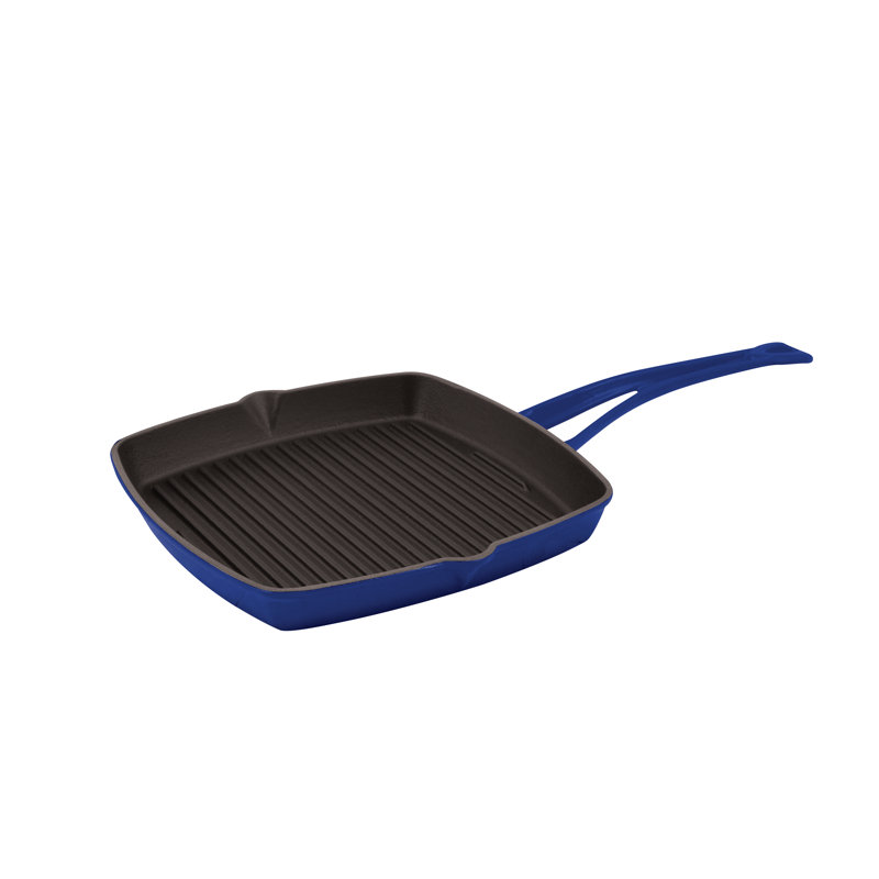 Poêle à gril intégral 10,25" lave canada, Bleu
