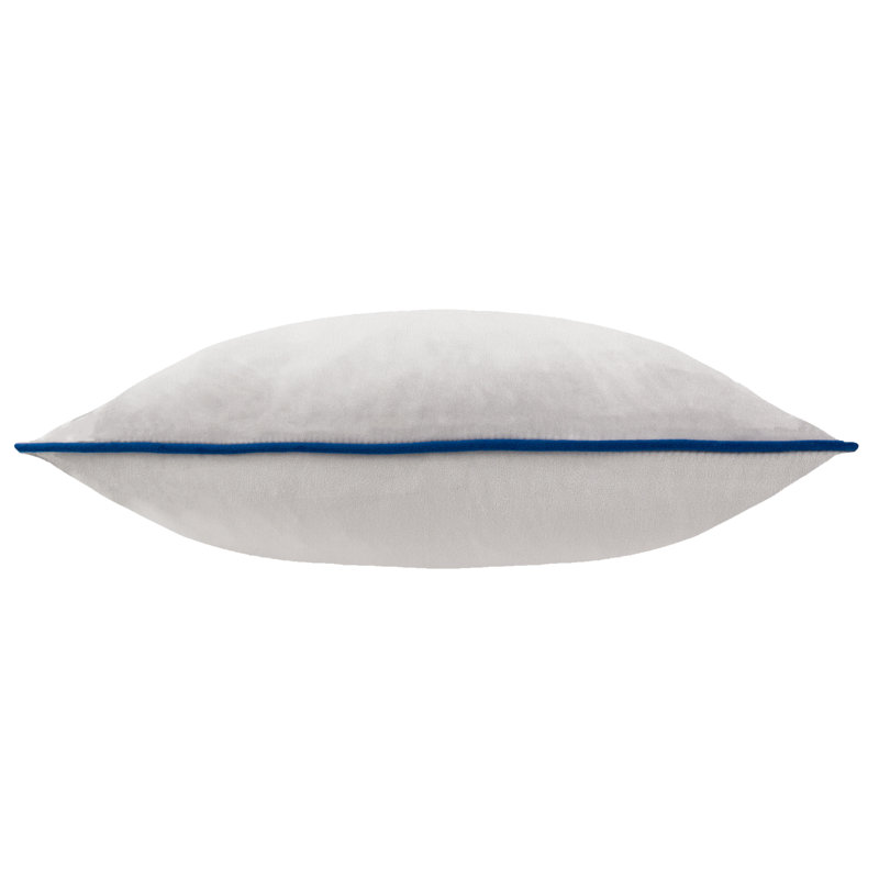 Meridian Square Cushion, Feather, Silver/Navy, Square 45cm