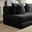118.2" L Shaped Modular Sectional , Black Corduroy Upholstery, Removable Cushion Covers, High - Quality Foam Couch Corduroy, Cushions, Ideal For Family Gatherings-121106477