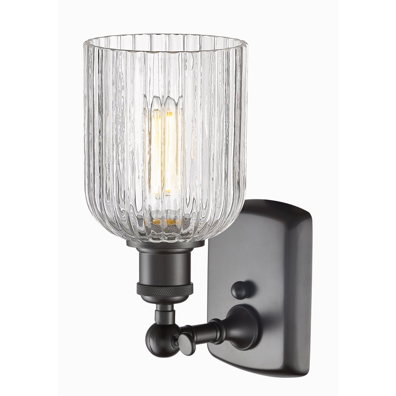 Northgate Steel Armed Sconce, Oil Rubbed Bronze, Gloss White
