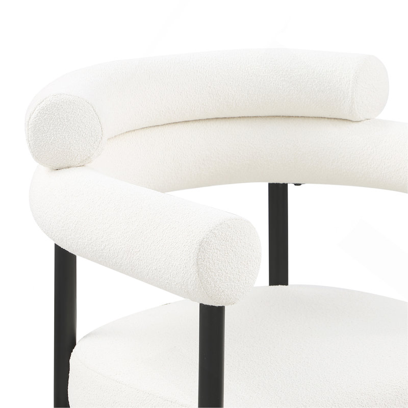 Ensemble de 2 chaises de salle à manger Woker, Noir, Blanc