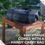 George Foreman GFWPPO1BPC 12'' Wood Pellet Pizza Oven with Paddle & Carry Bag in Black