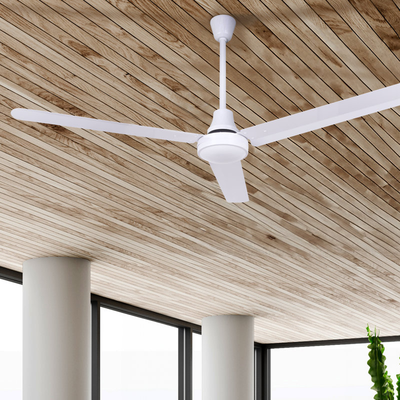 Ventilateur industriel DC résistant aux intempéries, Blanc, 60"