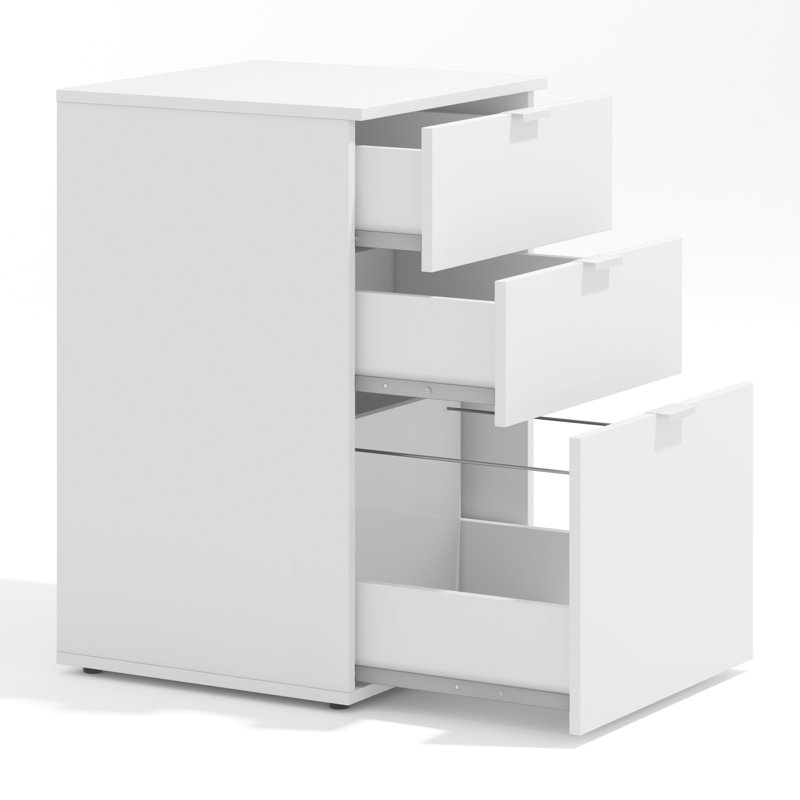 Honor 2-Piece Set Of 3-Drawer Filing Cabinets For Office Or Home Use