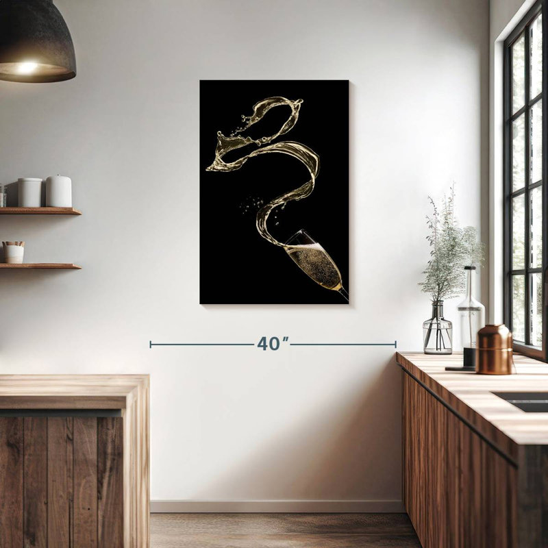 Yarlin Champagne Splash, 36" H x 24" W