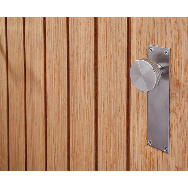 Zermatt Internal Knob on Backplate Handle Pack, Satin Stainless Steel