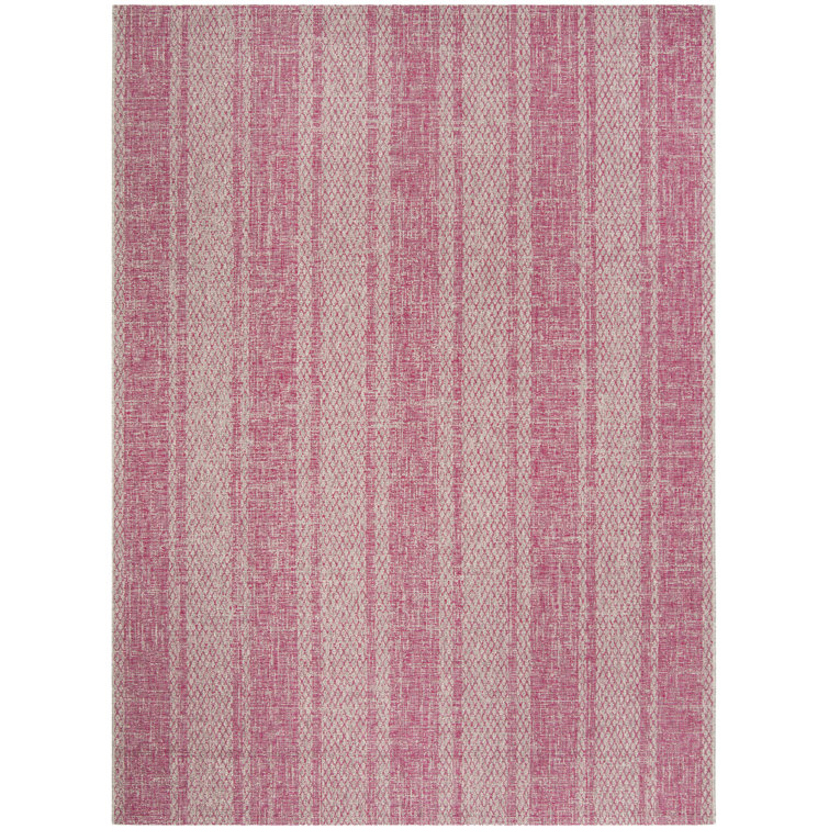 Atwells Light Grey/Fuchsia Area Indoor/Outdoor Rug