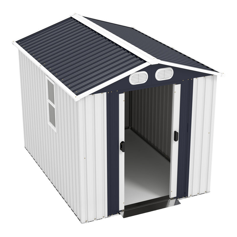 Rangement verrouillable moderne en métal durable de 6 pi x 8 pi pour la cour arrière