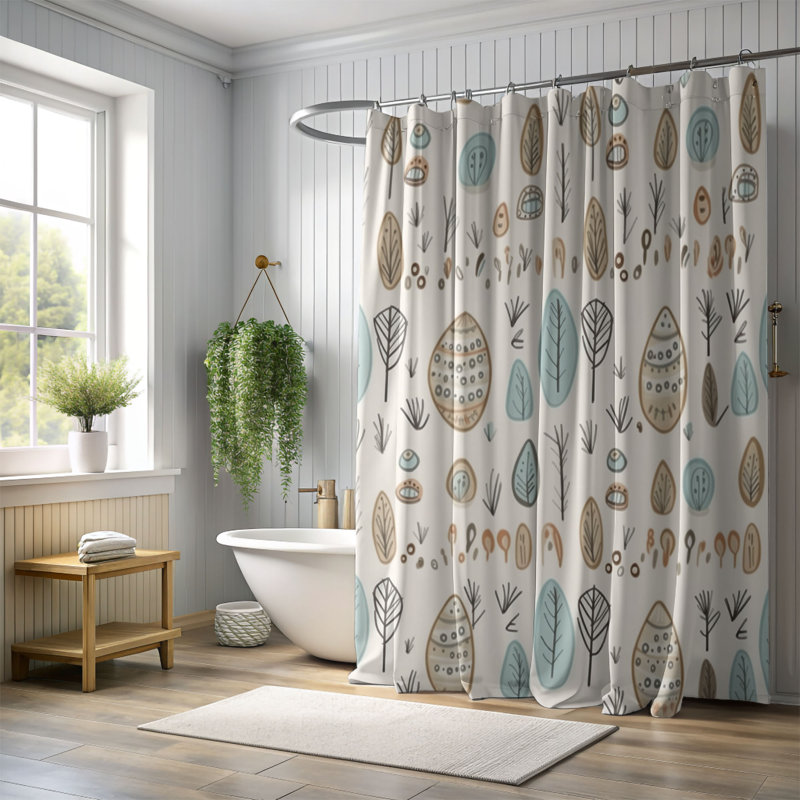 Stone Pastels - Rideau de douche Premium, H 74 po x l 71 po