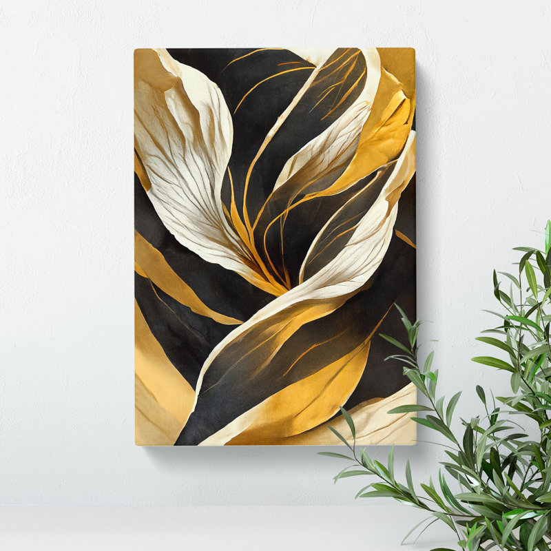 Splendorous Flowers Abstract - Wall Art, 50cm H x 35cm W x 3cm D, Wrapped Canvas