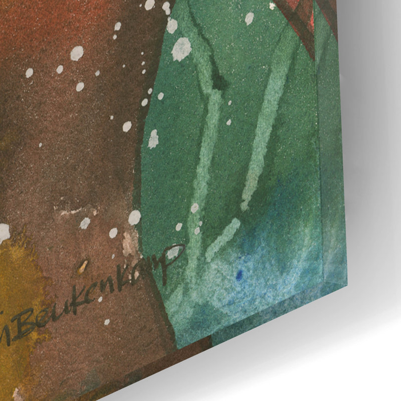 Art mural en verre perché «Cardinal perché» par Annelein Beukenkamp, H 16 po x l 12 po x P 0,13 po
