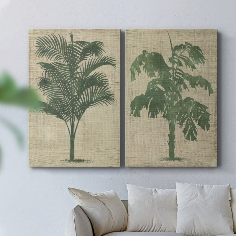 Toile de jute avec toile de jute Palm Silhouette III