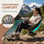 Chaise de camping portable pliable avec sac de transport, capacité de poids de 280 lb, vert-124966712
