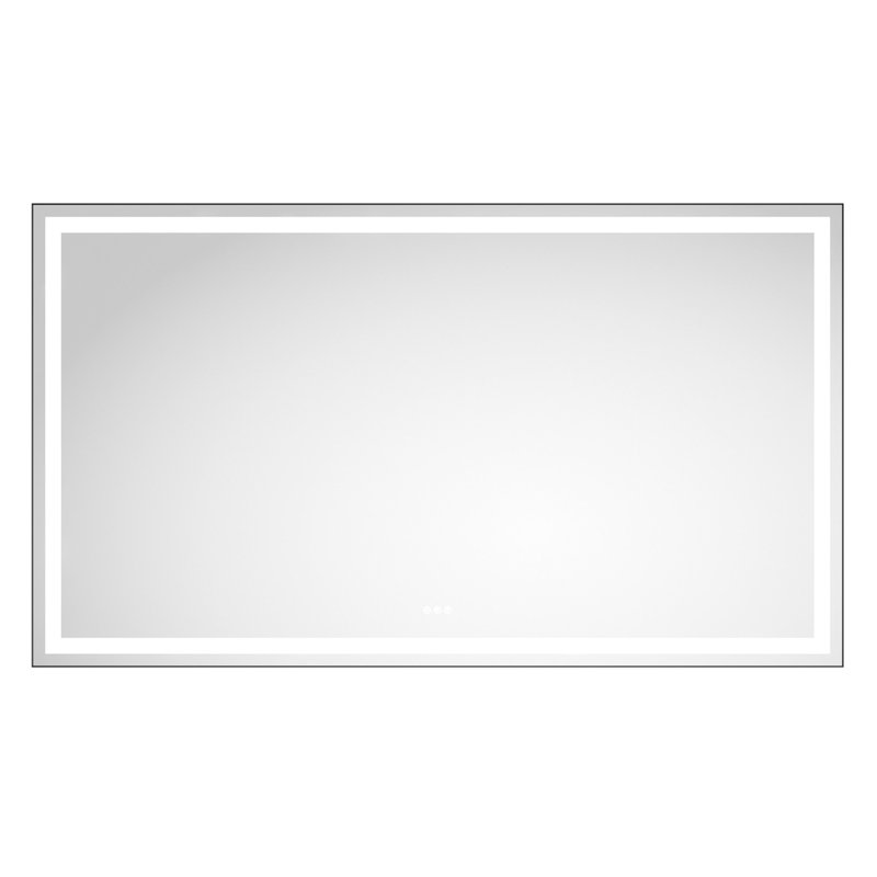 Miroir de salle de bain 84 po x 48 po à DEL pour salle de bain. Brouillard, 3 couleurs, réglable en continu, matériau en aluminium robuste pour salle de bain Fonction de mémoire, lumières colorées, gradation continue, cadre