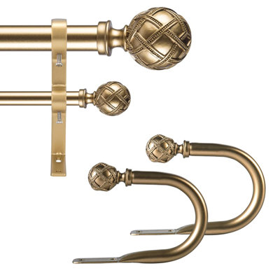 Deanda Adjustable Double Curtain Pole
