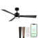 Bali Smart 5-Blade 52in Ceiling Fan 2700K-6000K CCT Selectable LED Light Kit with Remote Control and Hardware with Reversible Blades in Weathered Wood or Works With iOS or Android App