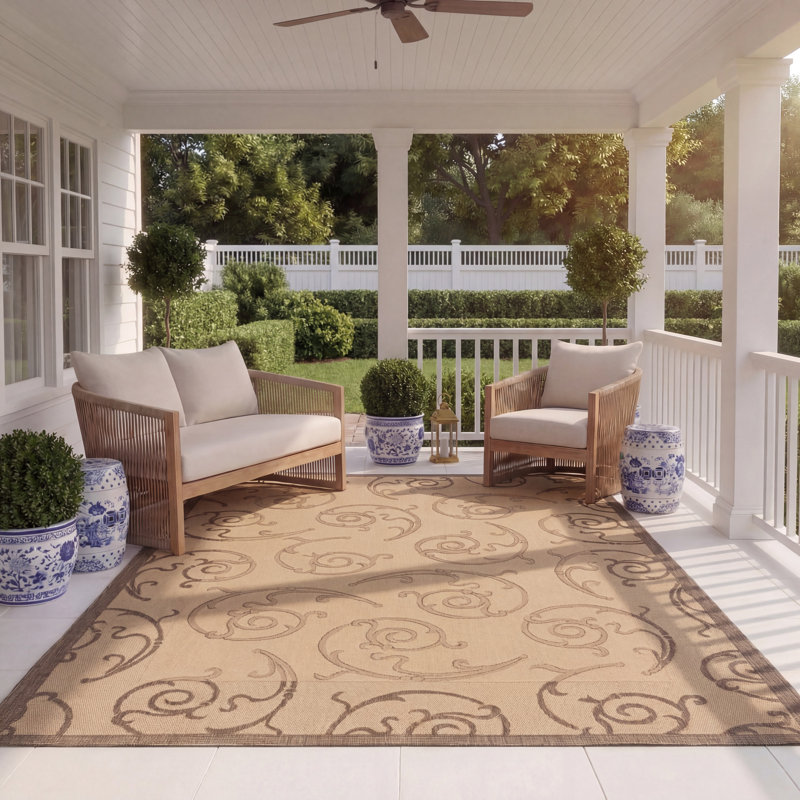 Tapis d'intérieur / extérieur Davonia, Rectangle 8 pi x 11 pi