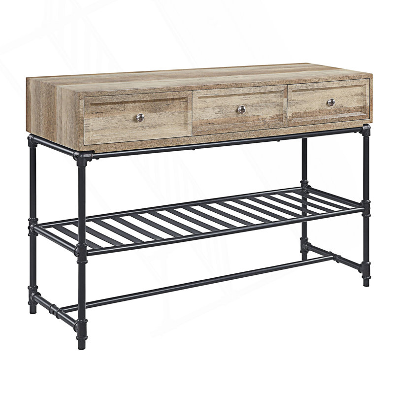 Table de canapé moderne avec tiroirs et tablette