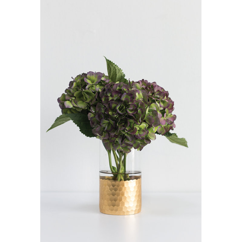 Handmade Glass Table Vase, 8" H x 3.75" W x 3.75" D